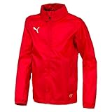 PUMA Kinder Liga Core Training Rain Jacket, Red White, 176 PUMA Kinder Liga Core Training Rain Jacket, Red White, 176